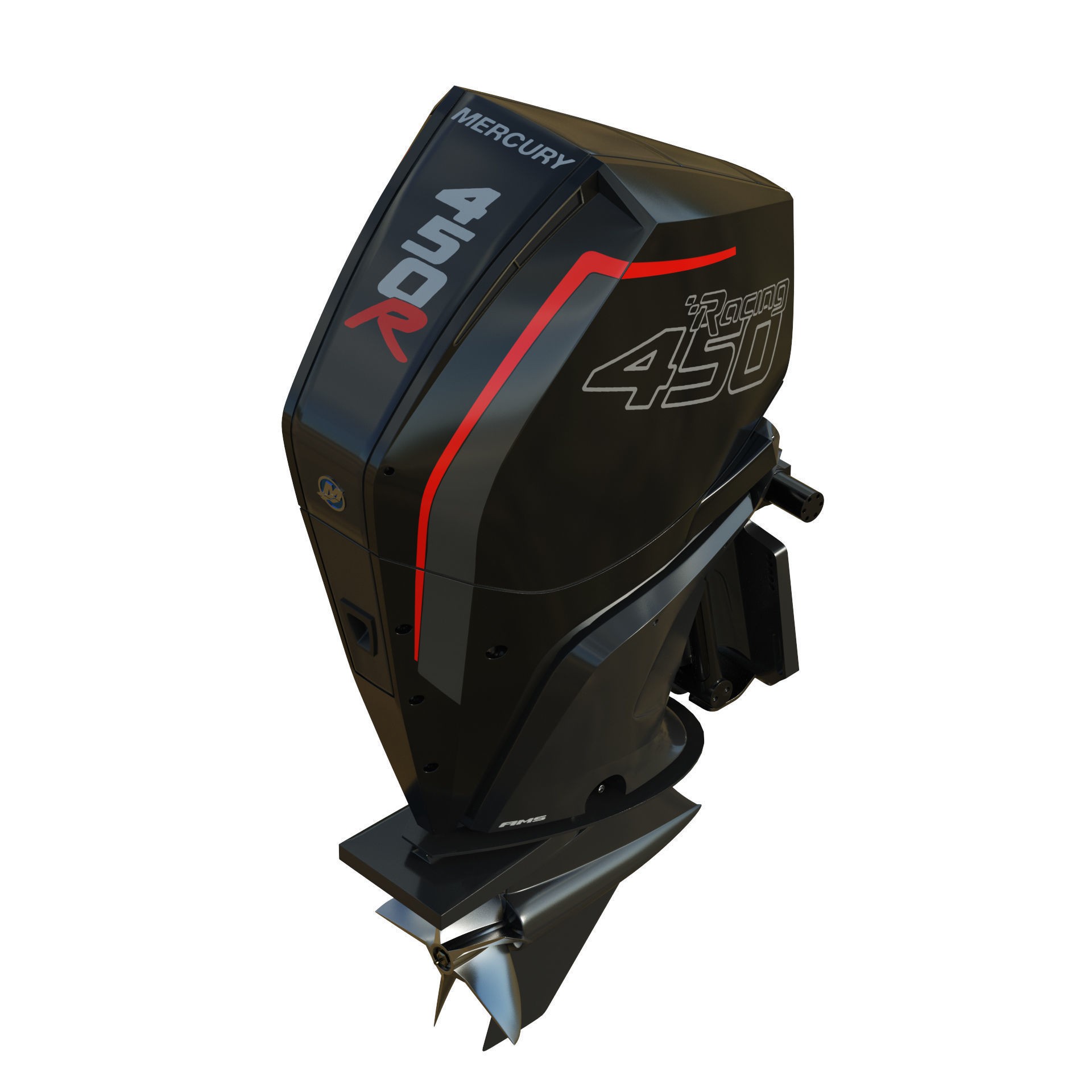 Mercury Racing 450R Outboard Motor - Game-Ready 3D Model - View 19