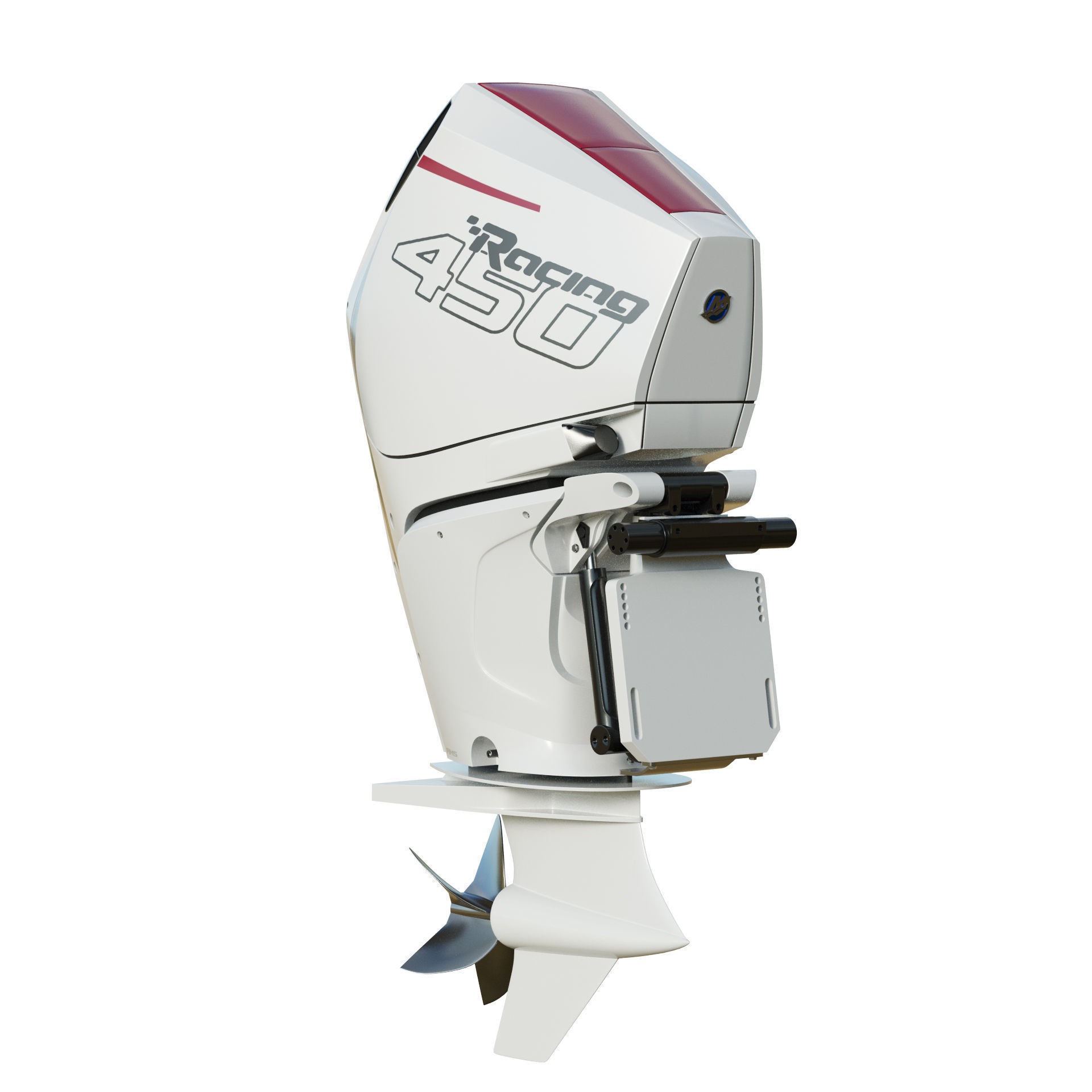 Mercury Racing 450R Outboard Motor - Game-Ready 3D Model - View 21