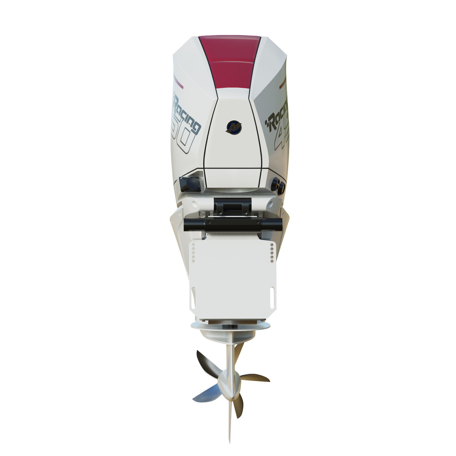 Mercury Racing 450R Outboard Motor - Game-Ready 3D Model - View 22