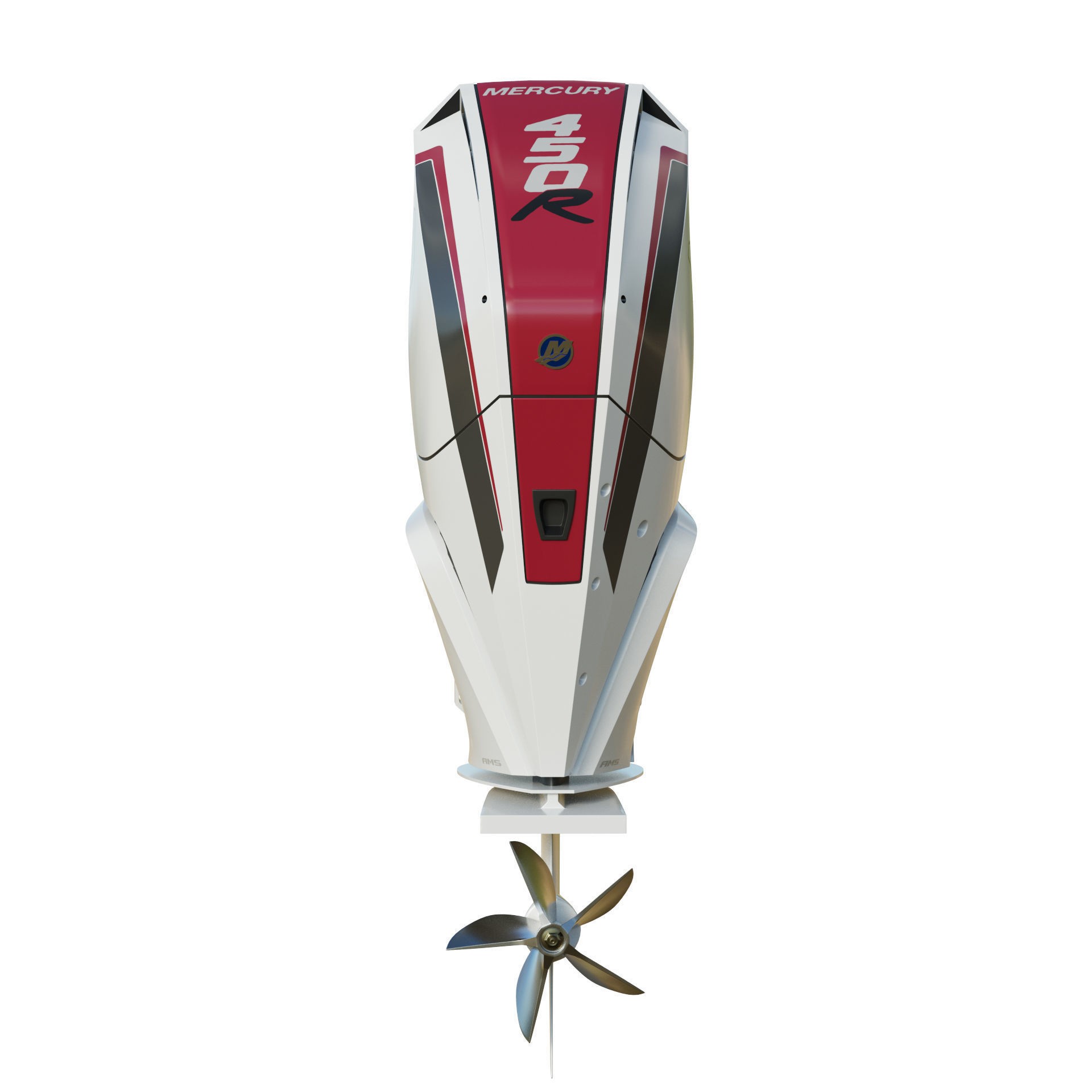 Mercury Racing 450R Outboard Motor - Game-Ready 3D Model - View 25