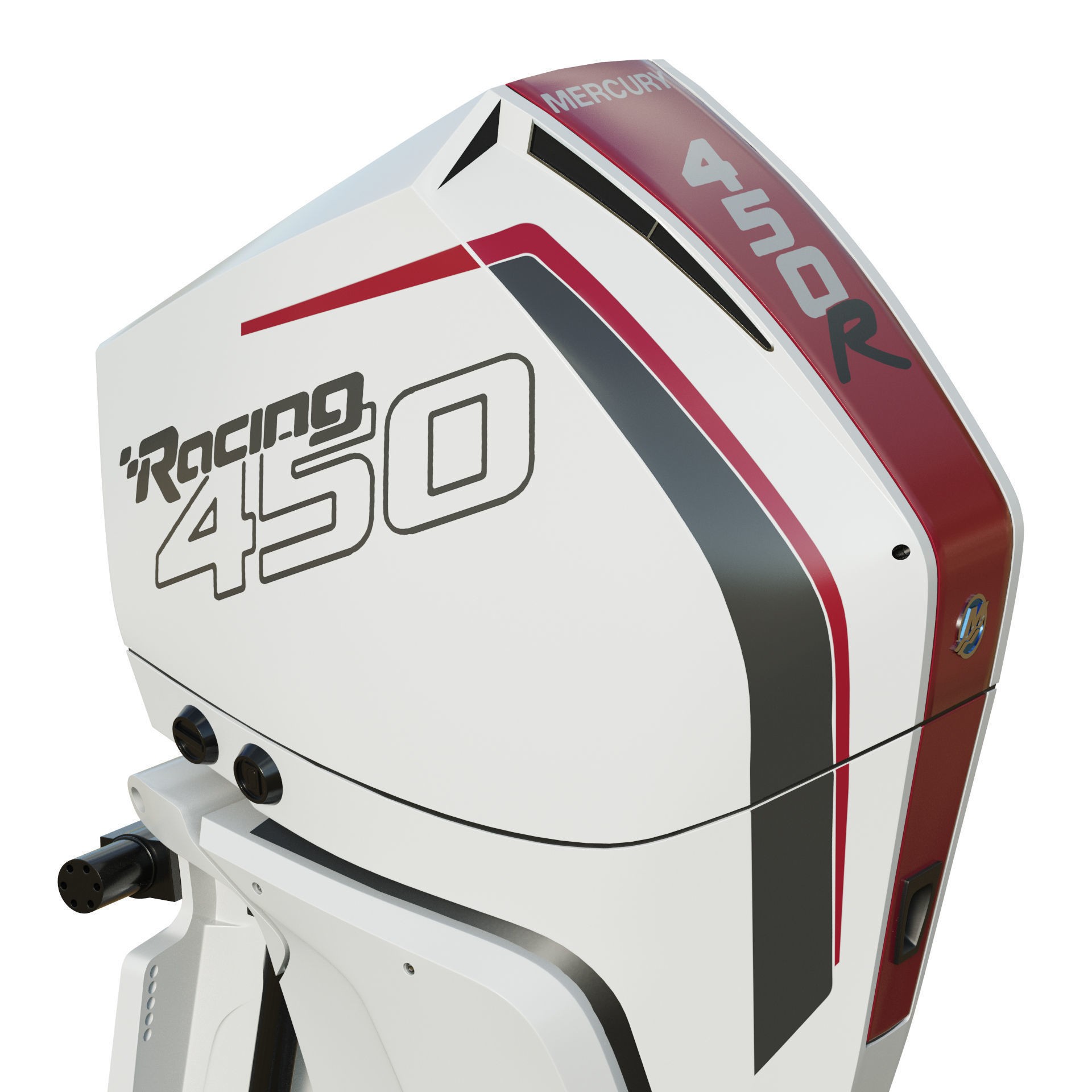 Mercury Racing 450R Outboard Motor - Game-Ready 3D Model - View 26