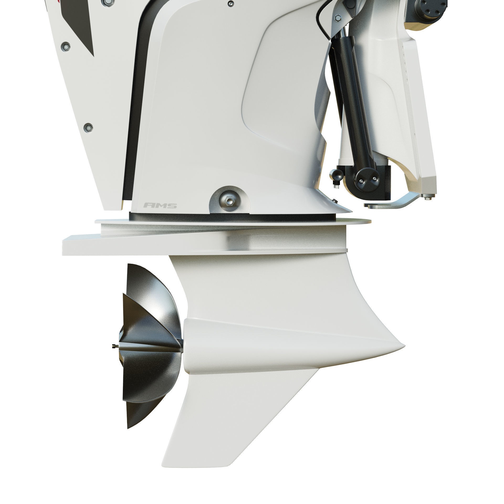 Mercury Racing 450R Outboard Motor - Game-Ready 3D Model - View 29