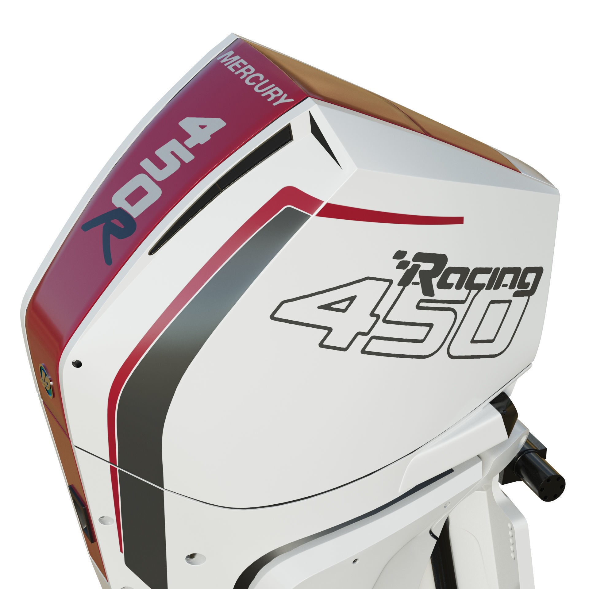 Mercury Racing 450R Outboard Motor - Game-Ready 3D Model - View 31
