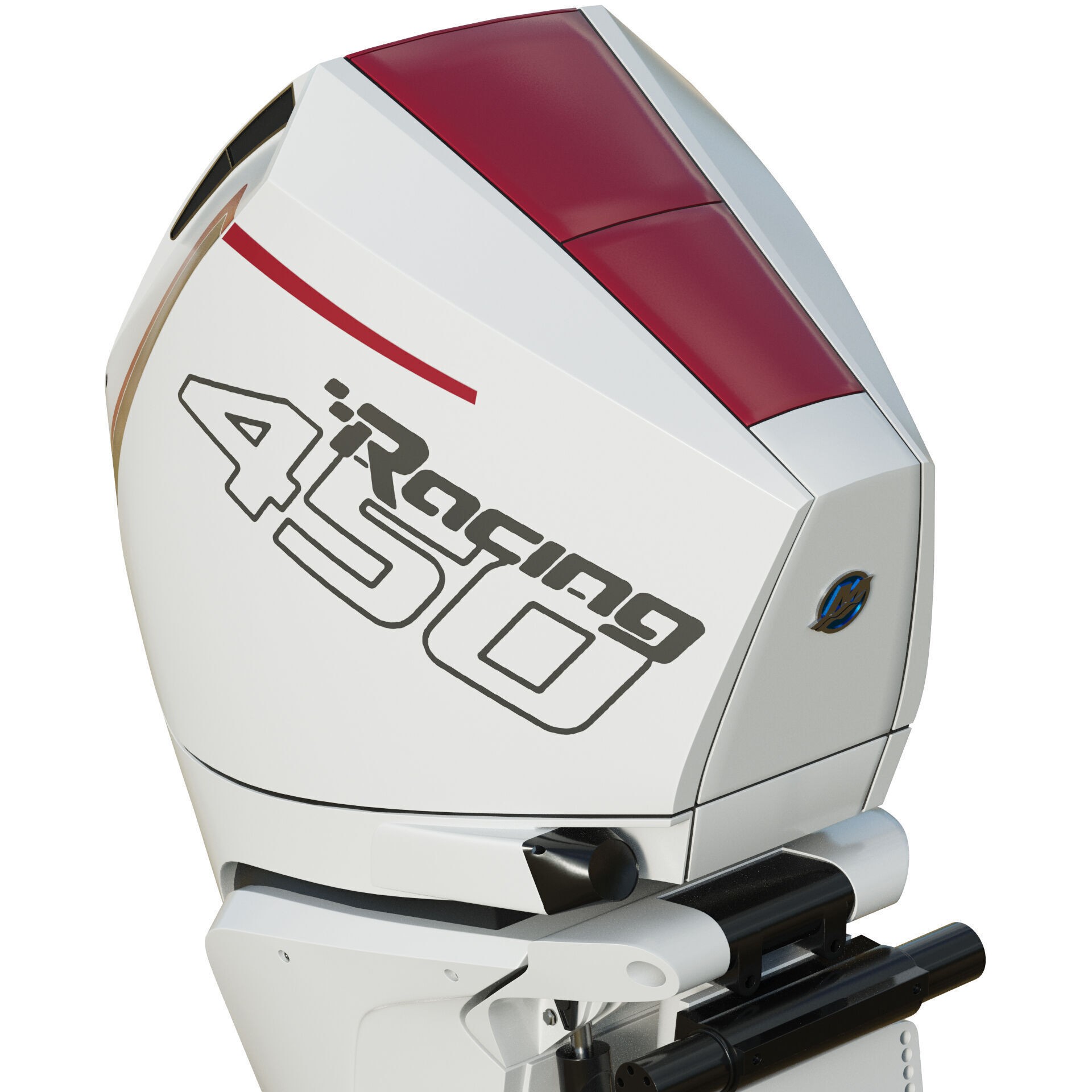 Mercury Racing 450R Outboard Motor - Game-Ready 3D Model - View 32