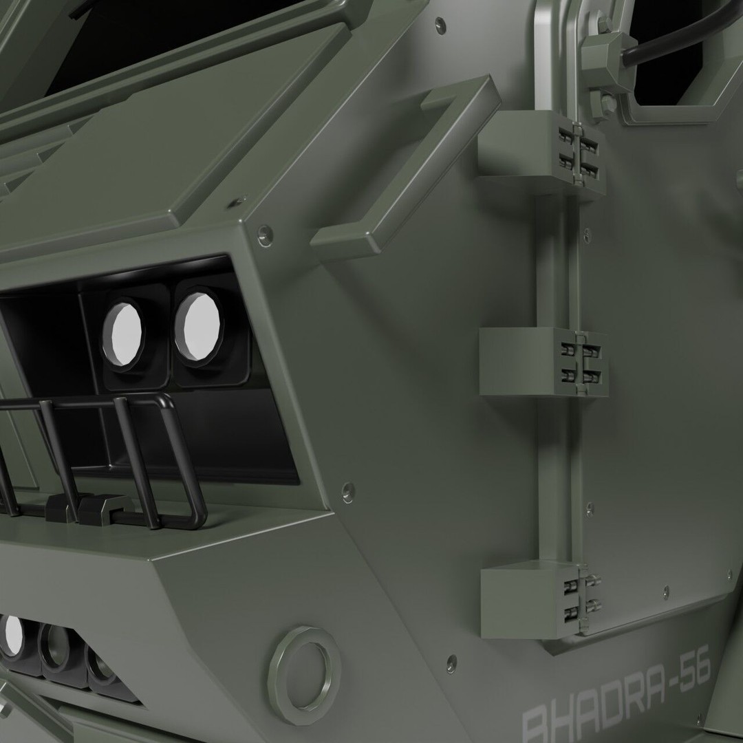 Military Armored Recovery Vehicle 3D Model – Low Poly Game Asset, FBX - View 11