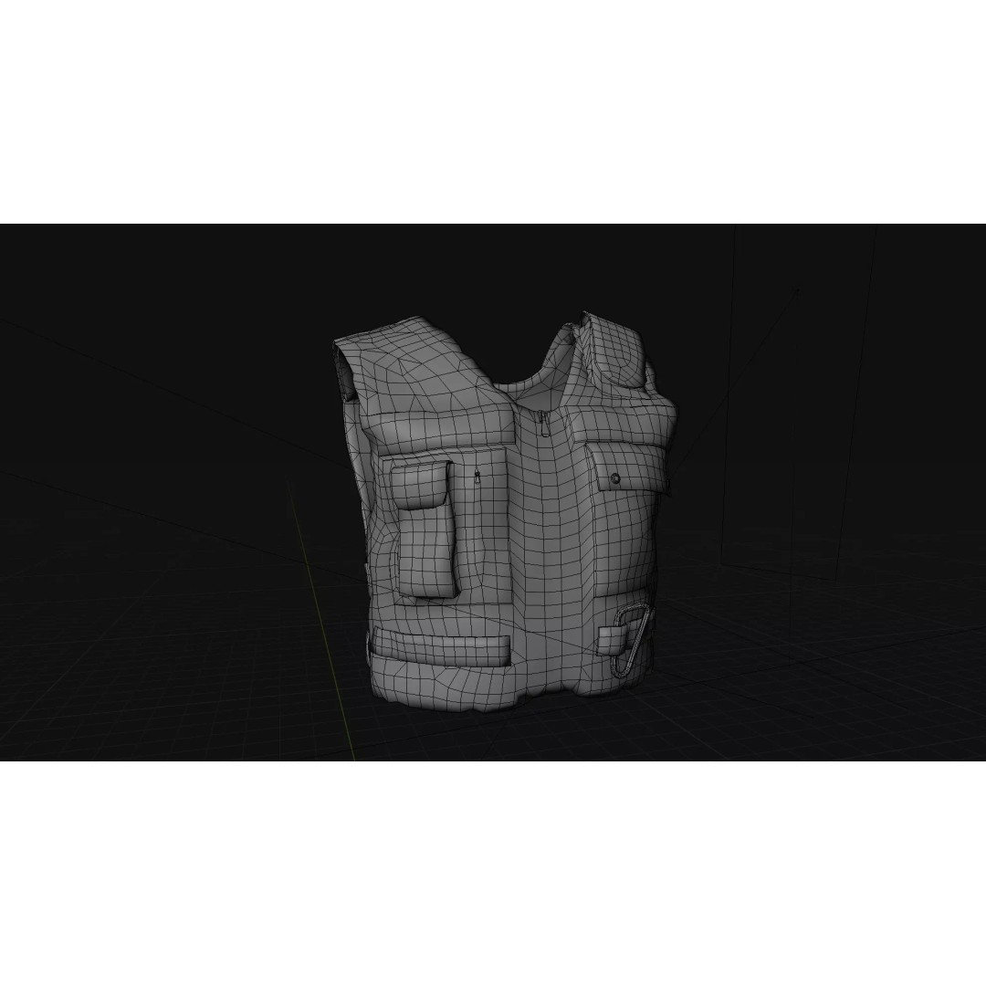 Tactical Body Armor Vest 3D Model – Low Poly Game Ready, FBX - View 17