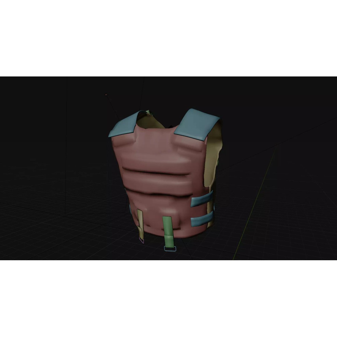 Tactical Body Armor Vest 3D Model – Low Poly Game Ready, FBX - View 19
