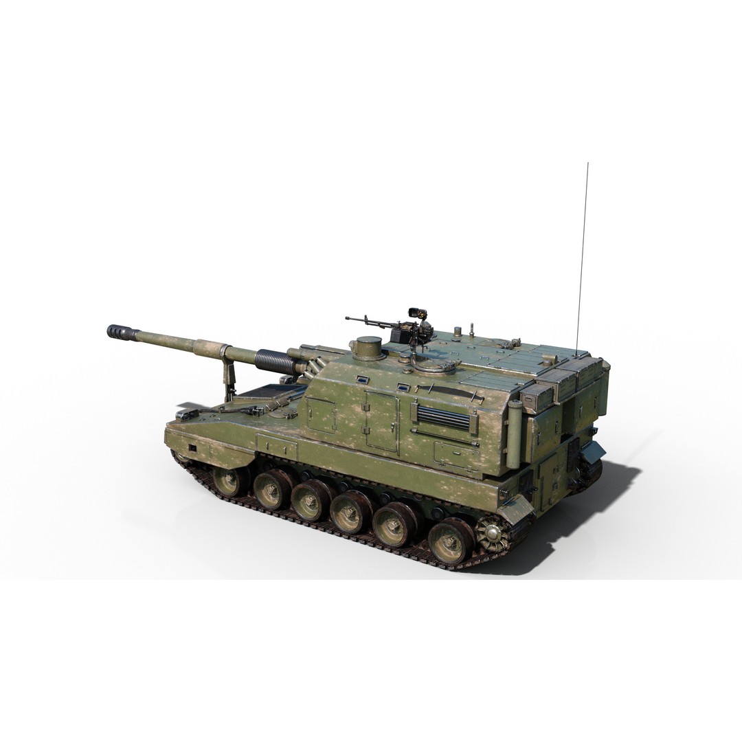 PLA Army PLZ05 155mm Self-Propelled Howitzer 3D Model – Low Poly PBR Game Asset, FBX - View 14