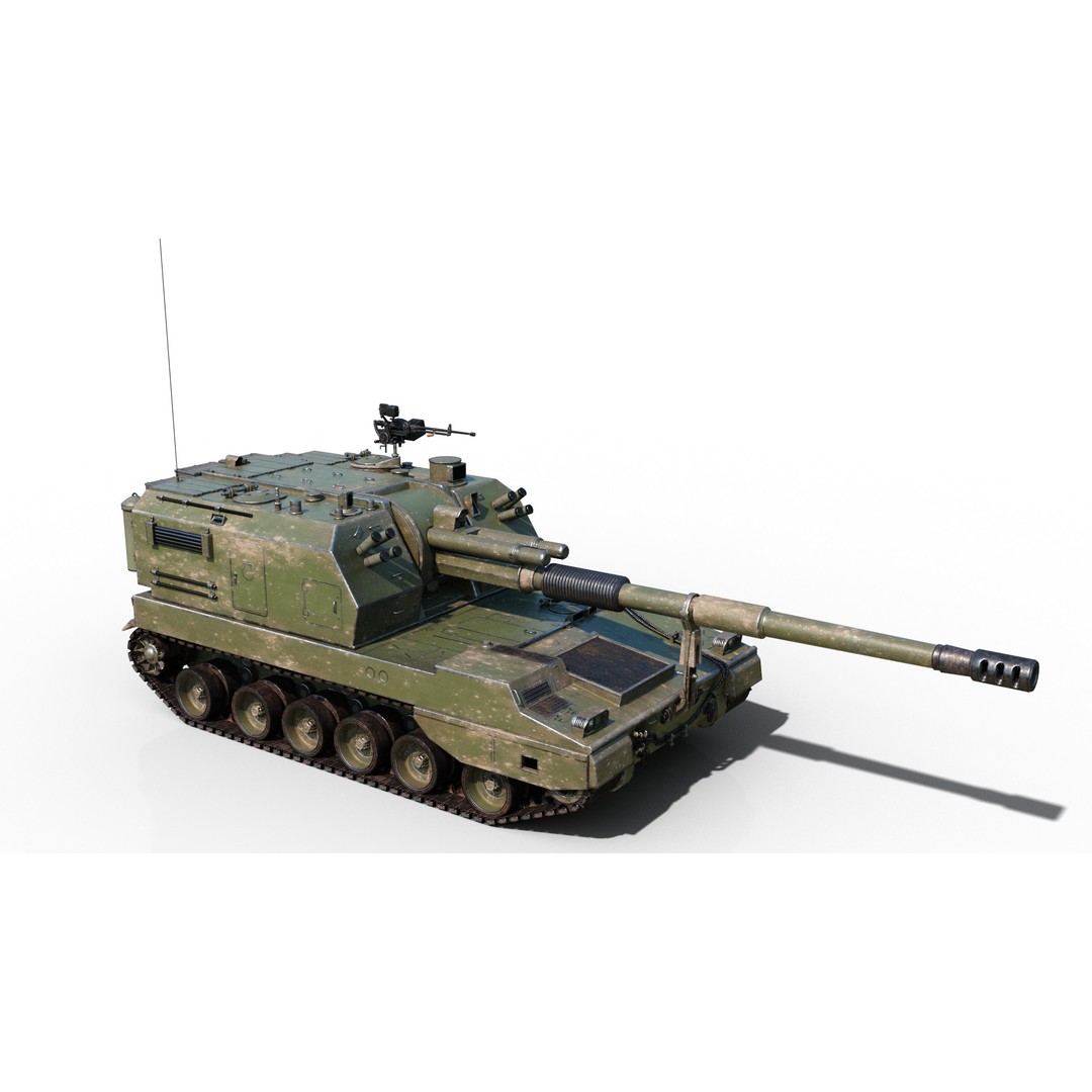 PLA Army PLZ05 155mm Self-Propelled Howitzer 3D Model – Low Poly PBR Game Asset, FBX - View 15