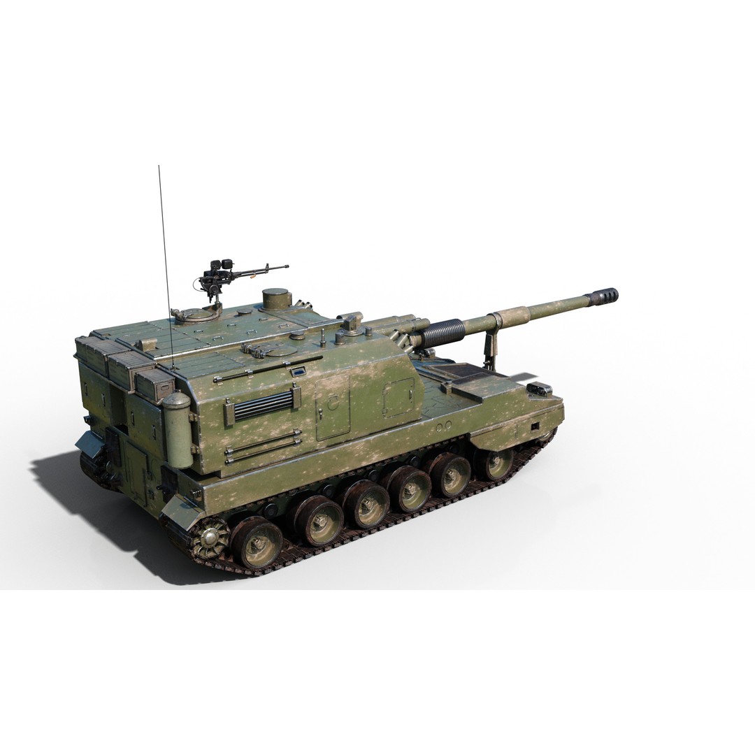 PLA Army PLZ05 155mm Self-Propelled Howitzer 3D Model – Low Poly PBR Game Asset, FBX - View 16