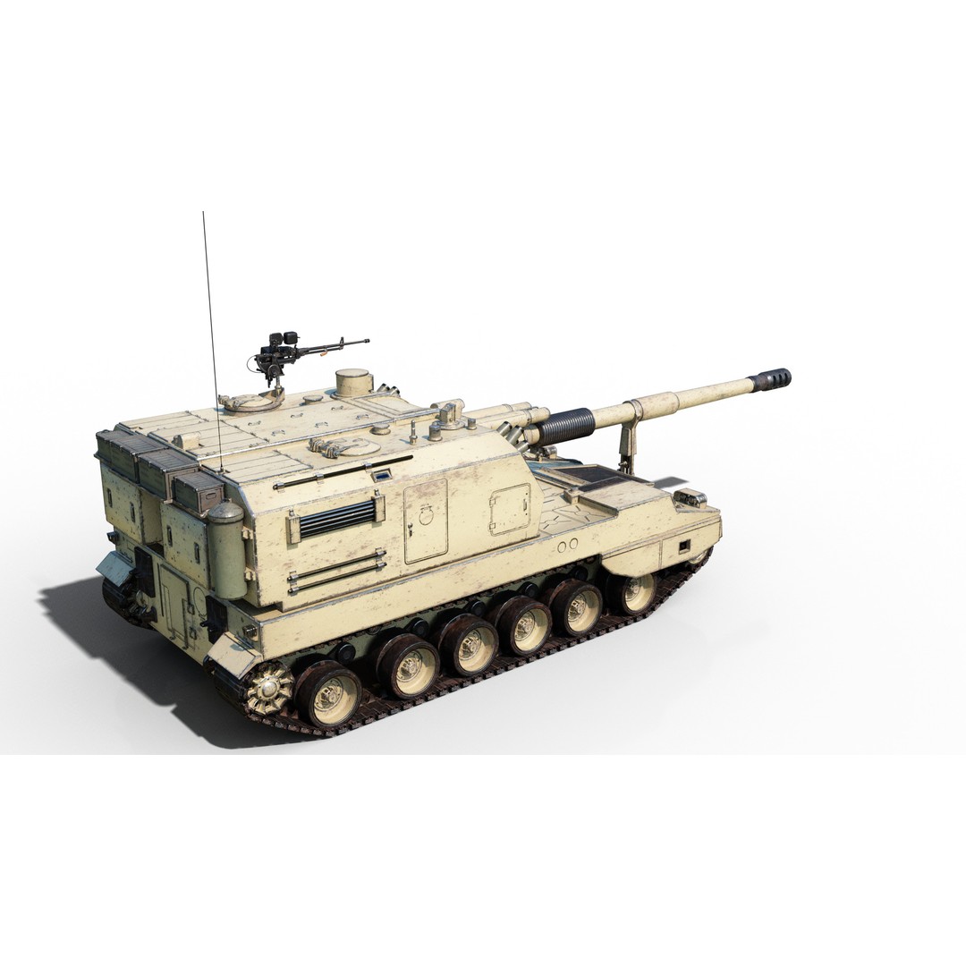 PLA Army PLZ05 155mm Self-Propelled Howitzer 3D Model – Low Poly PBR Game Asset, FBX - View 17