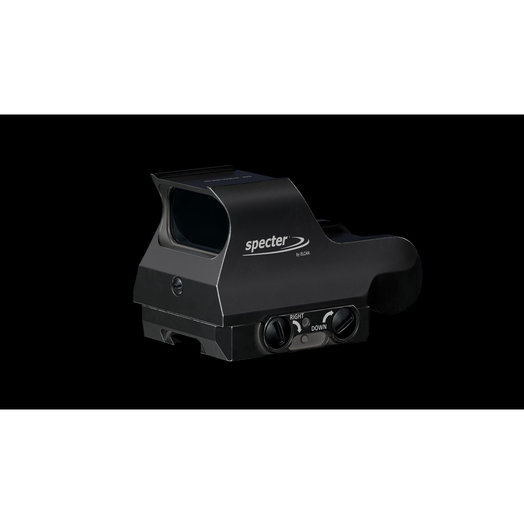 Specter Holographic Combat Optics 3D Model – Low Poly PBR Game Asset, FBX - View 10