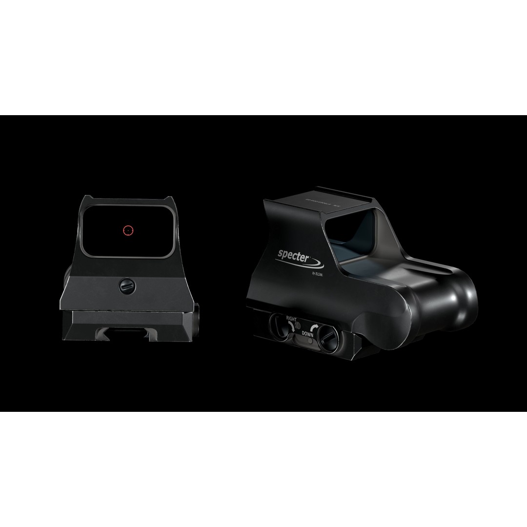Specter Holographic Combat Optics 3D Model – Low Poly PBR Game Asset, FBX - View 16