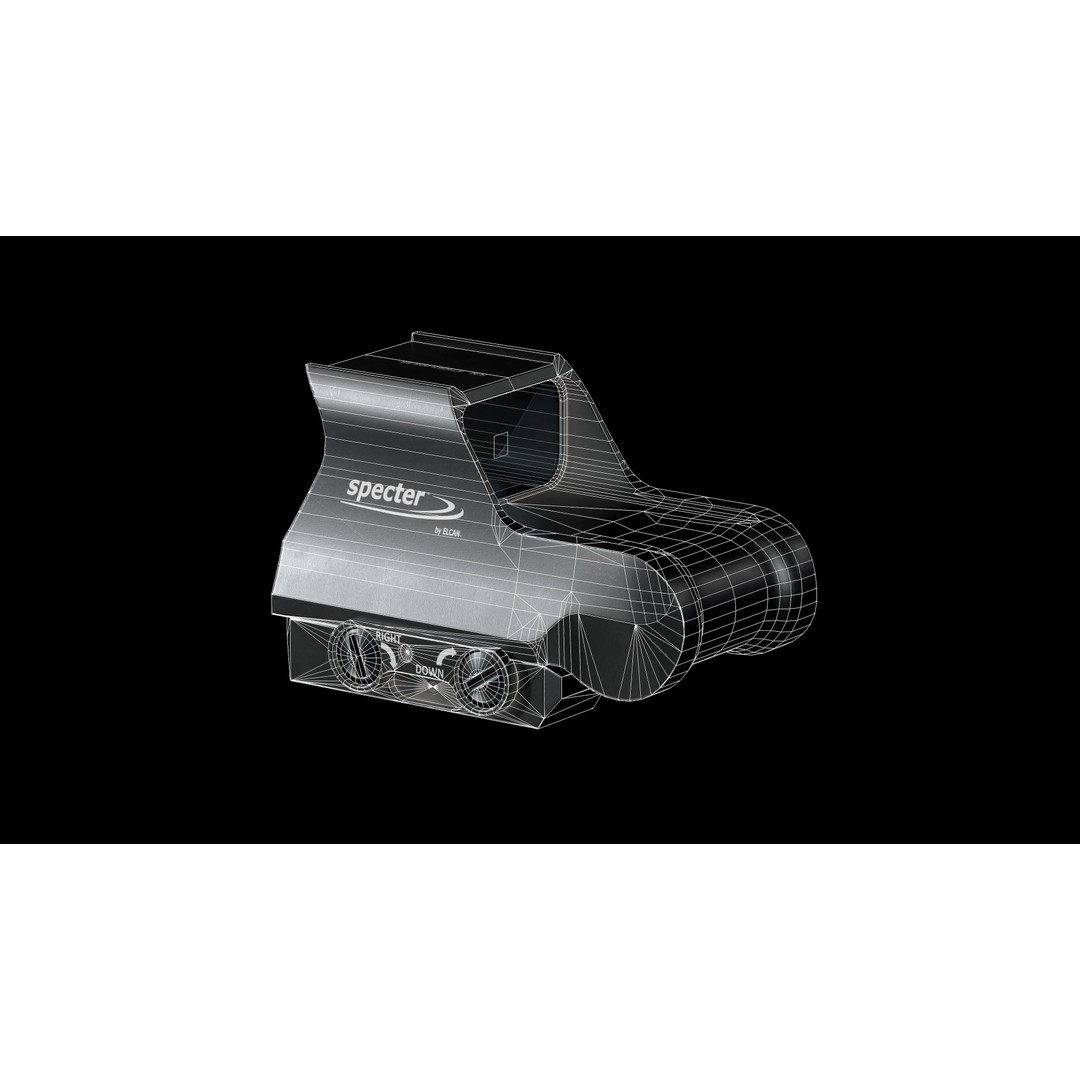 Specter Holographic Combat Optics 3D Model – Low Poly PBR Game Asset, FBX - View 21