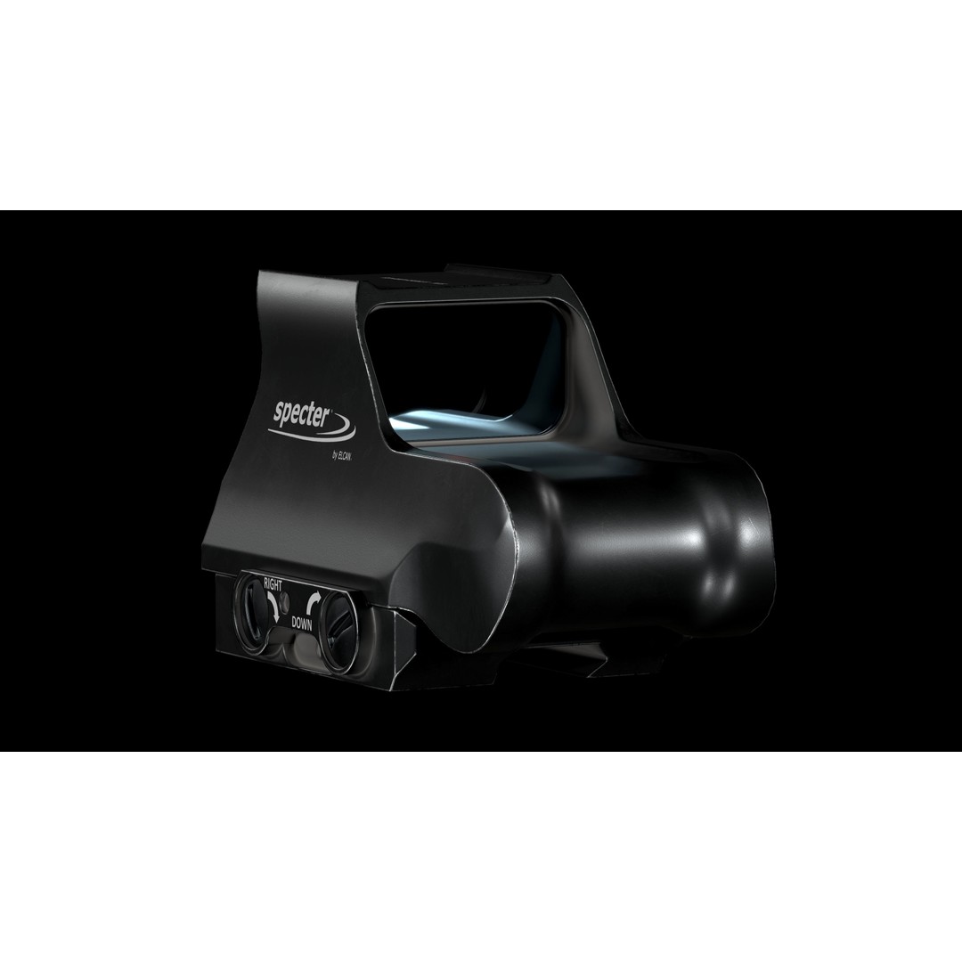 Specter Holographic Combat Optics 3D Model – Low Poly PBR Game Asset, FBX - View 5
