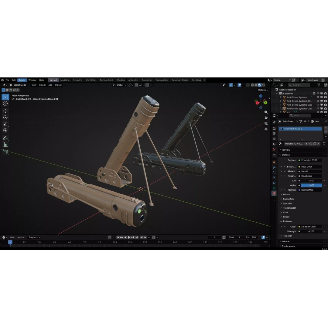 Anti-Drone System 3D Model – Low Poly PBR Game Asset, FBX - View 28