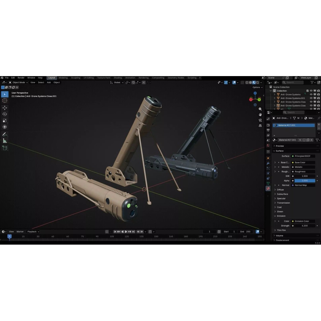 Anti-Drone System 3D Model – Low Poly PBR Game Asset, FBX - View 32