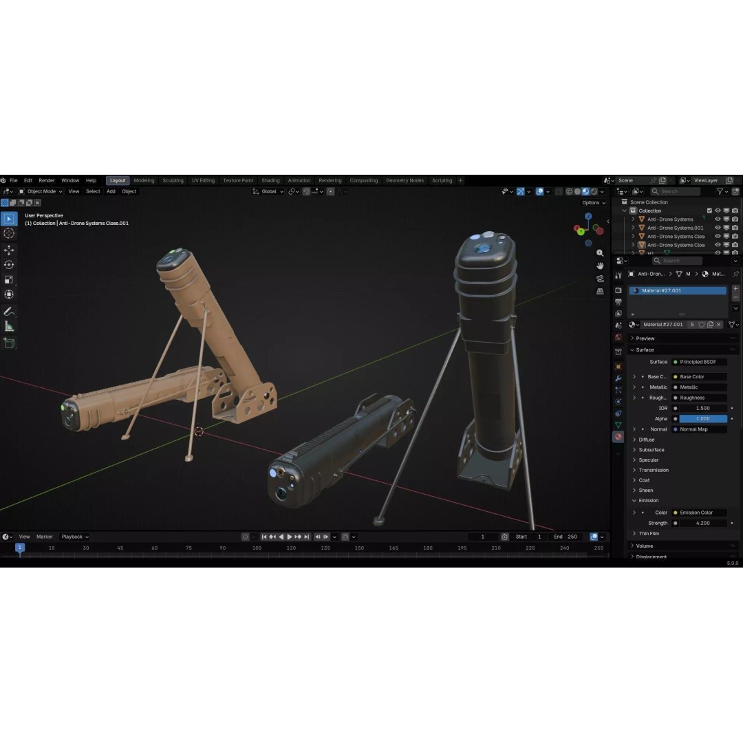 Anti-Drone System 3D Model – Low Poly PBR Game Asset, FBX - View 33