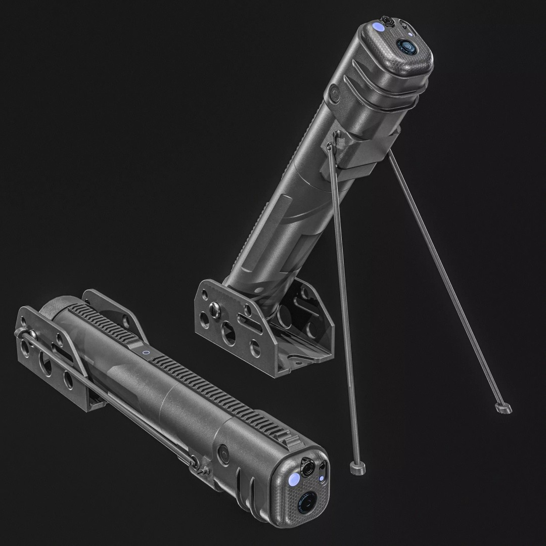 Anti-Drone System 3D Model – Low Poly PBR Game Asset, FBX - View 4