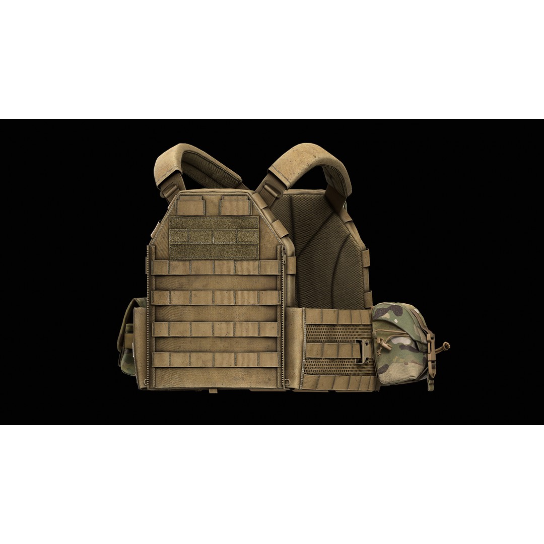 TYR Tactical PICO DSX Assaulter Plate Carrier 3D Model – Low Poly Game Asset, FBX - View 11