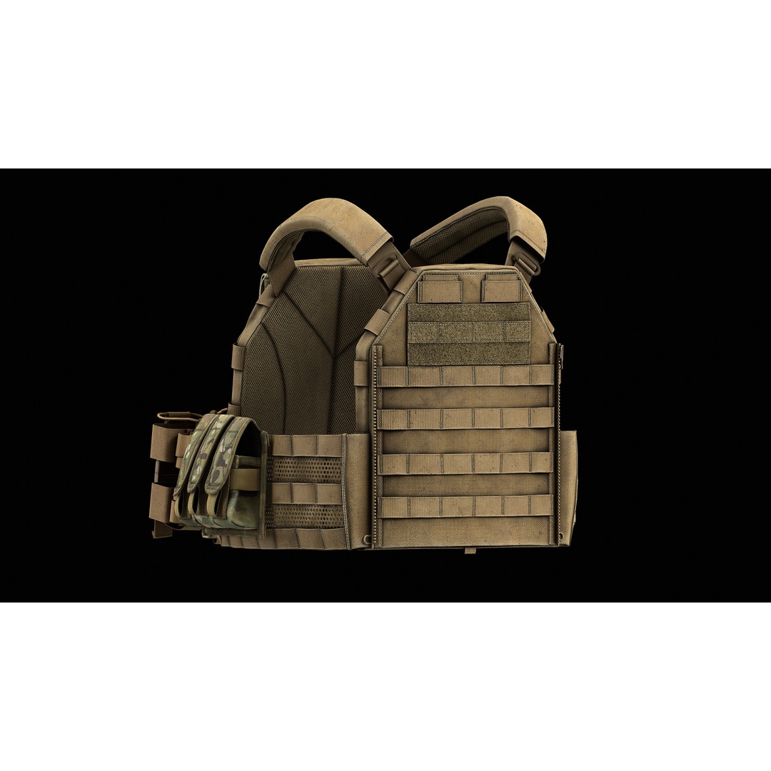 TYR Tactical PICO DSX Assaulter Plate Carrier 3D Model – Low Poly Game Asset, FBX - View 12