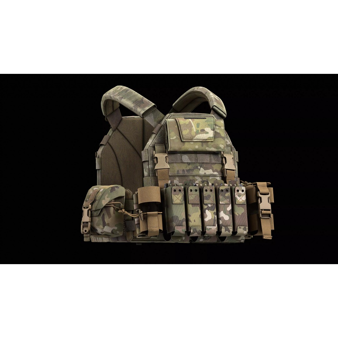 TYR Tactical PICO DSX Assaulter Plate Carrier 3D Model – Low Poly Game Asset, FBX - View 2