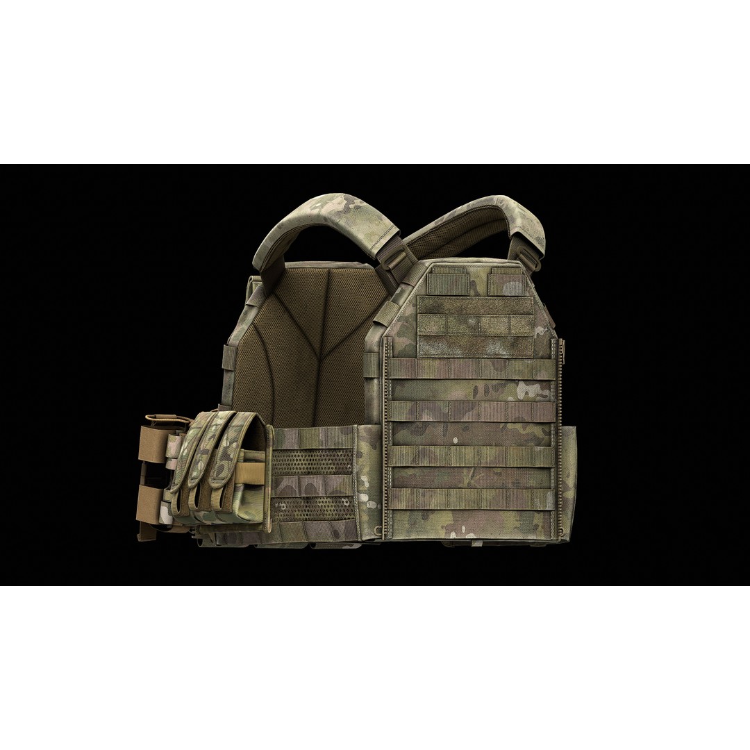 TYR Tactical PICO DSX Assaulter Plate Carrier 3D Model – Low Poly Game Asset, FBX - View 3