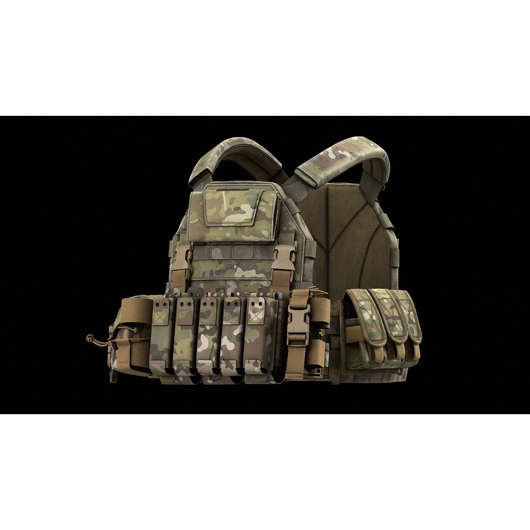 TYR Tactical PICO DSX Assaulter Plate Carrier 3D Model – Low Poly Game Asset, FBX - View 4
