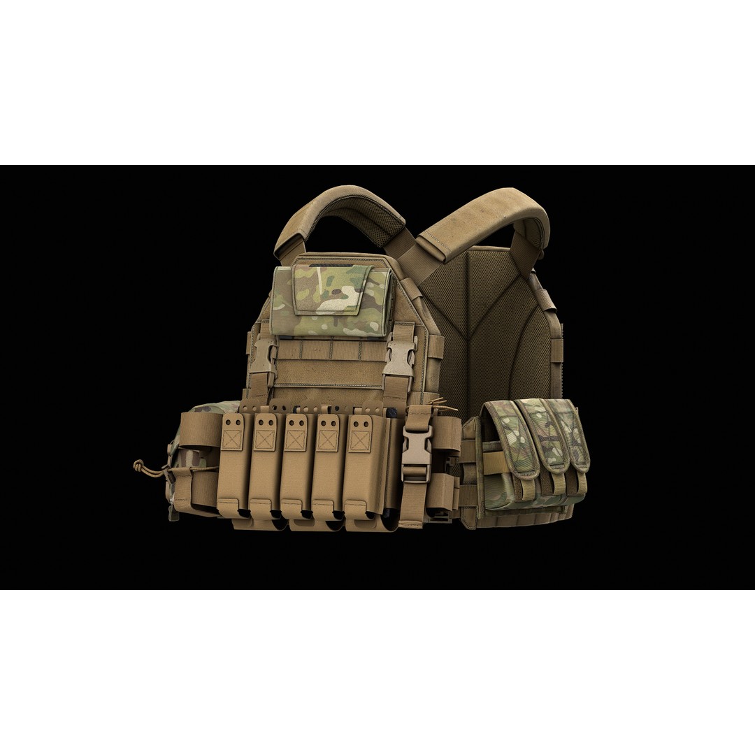 TYR Tactical PICO DSX Assaulter Plate Carrier 3D Model – Low Poly Game Asset, FBX - View 5