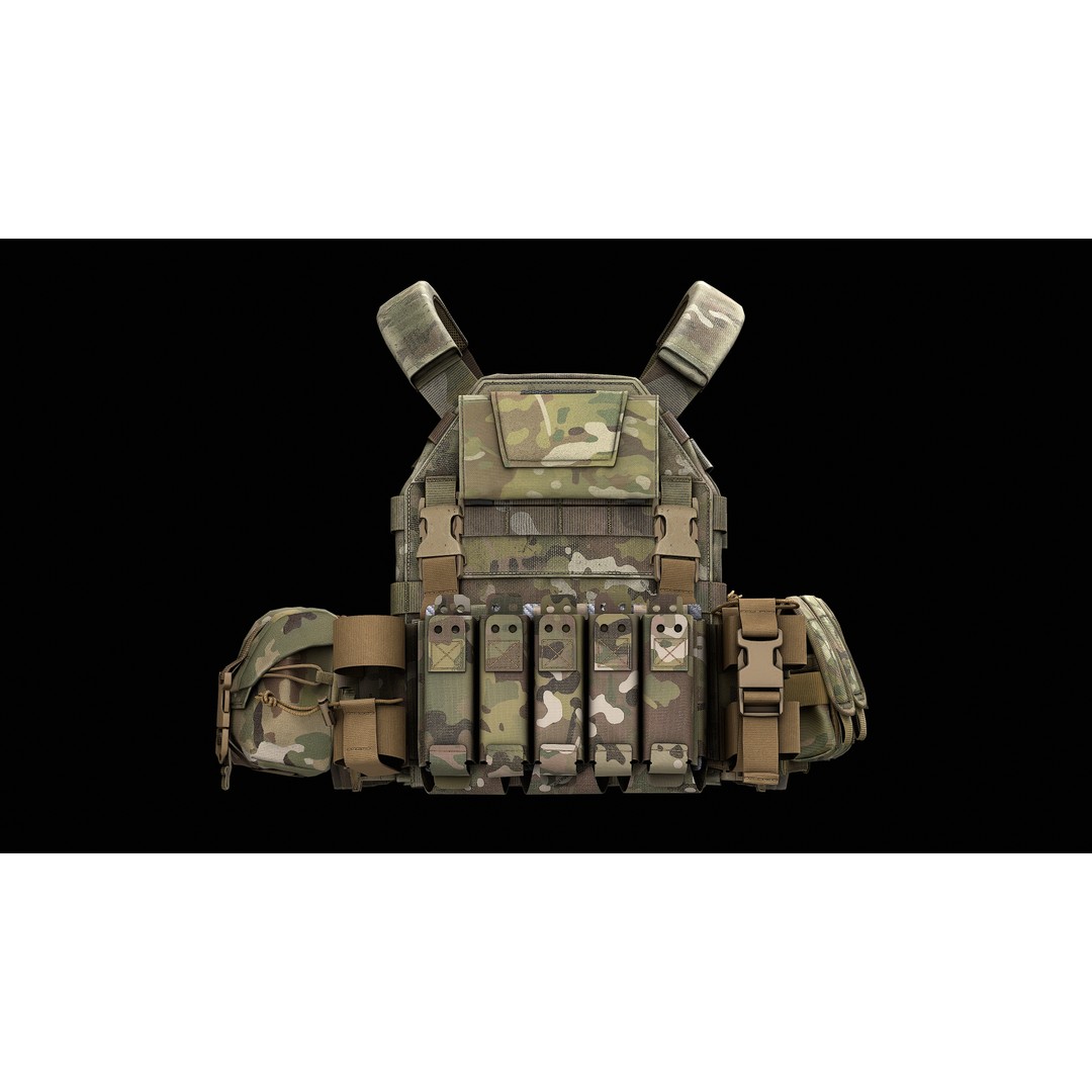 TYR Tactical PICO DSX Assaulter Plate Carrier 3D Model – Low Poly Game Asset, FBX - View 6