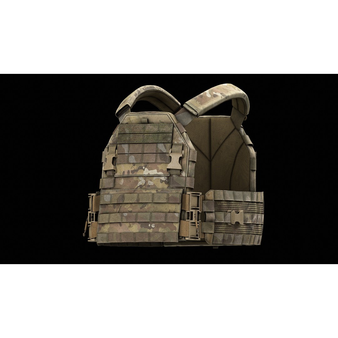 TYR Tactical PICO DSX Assaulter Plate Carrier 3D Model – Low Poly Game Asset, FBX - View 7