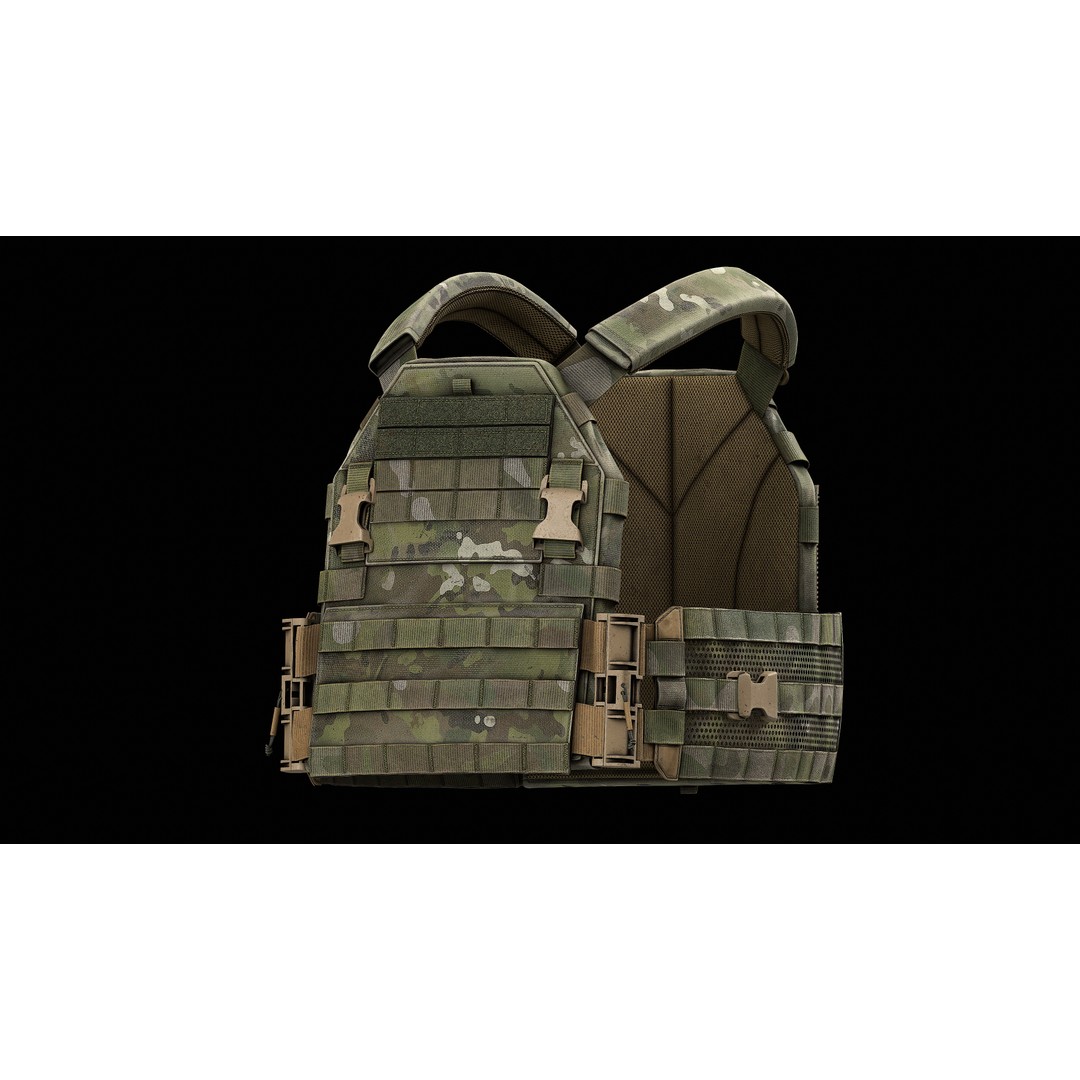 TYR Tactical PICO DSX Assaulter Plate Carrier 3D Model – Low Poly Game Asset, FBX - View 9