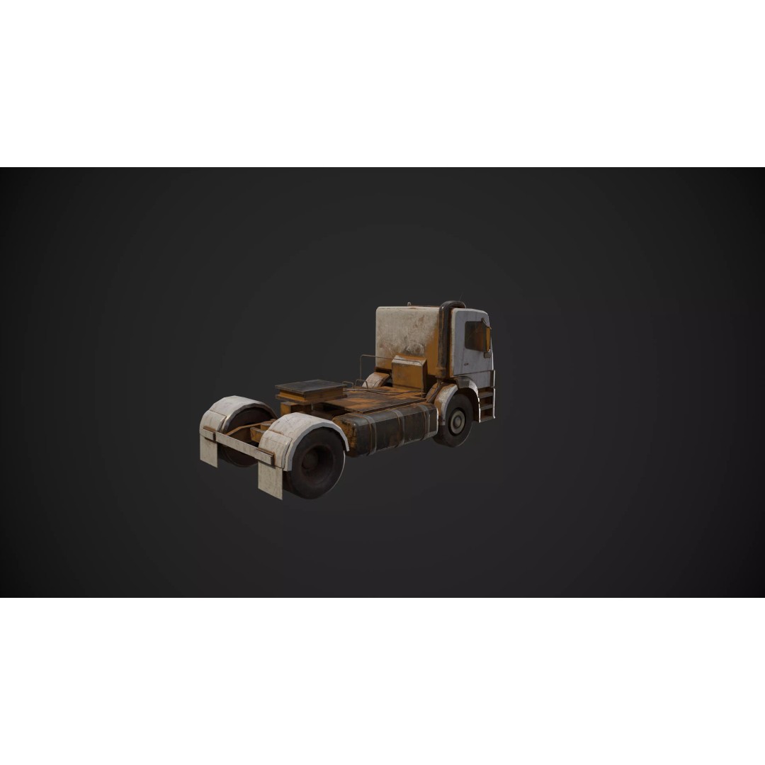 Abandoned Vehicles 3D Model – Low Poly Game Asset Pack, FBX, OBJ - View 17