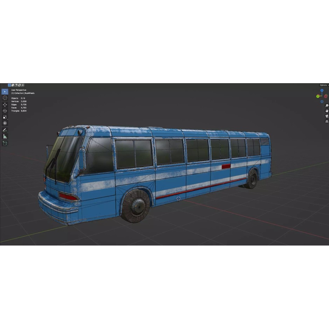 Abandoned Vehicles 3D Model – Low Poly Game Asset Pack, FBX, OBJ - View 21