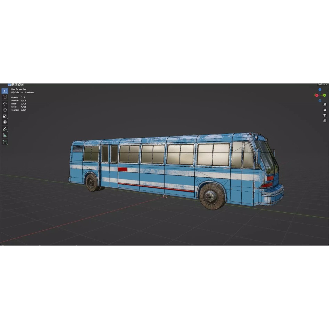 Abandoned Vehicles 3D Model – Low Poly Game Asset Pack, FBX, OBJ - View 25