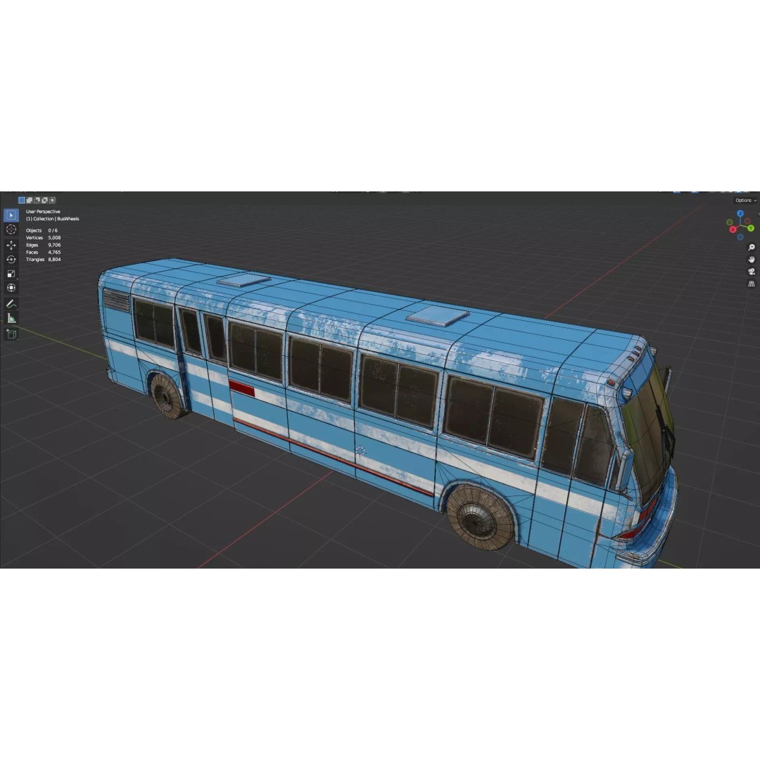 Abandoned Vehicles 3D Model – Low Poly Game Asset Pack, FBX, OBJ - View 26