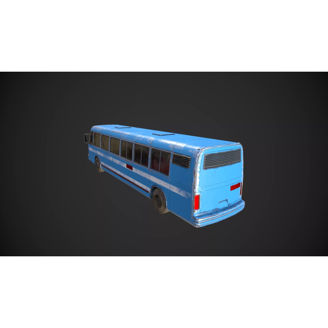 Abandoned Vehicles 3D Model – Low Poly Game Asset Pack, FBX, OBJ - View 3
