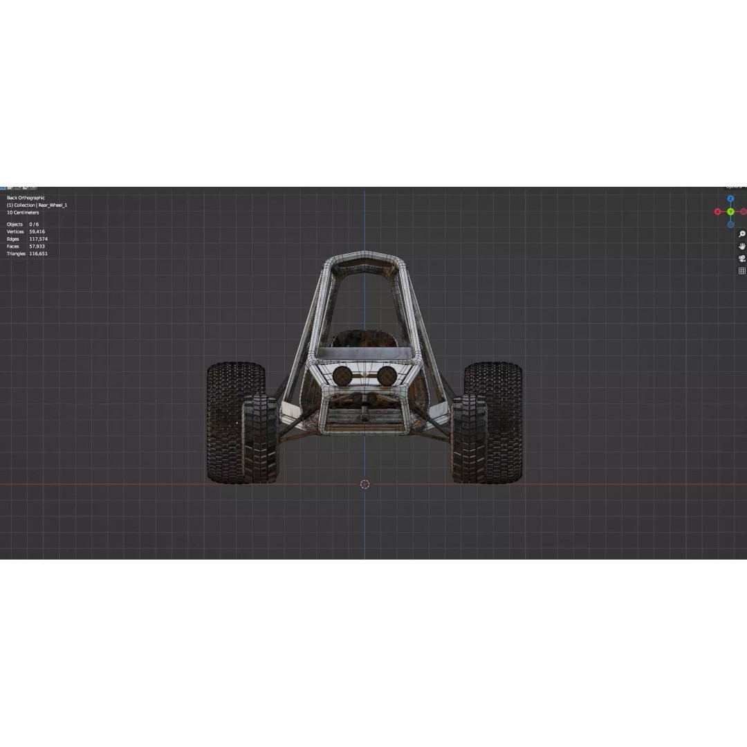 Abandoned Vehicles 3D Model – Low Poly Game Asset Pack, FBX, OBJ - View 36