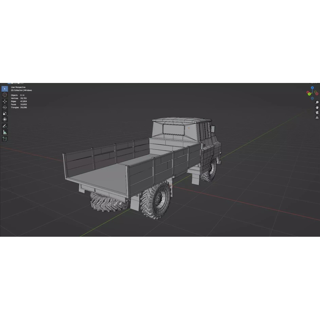 Abandoned Vehicles 3D Model – Low Poly Game Asset Pack, FBX, OBJ - View 50