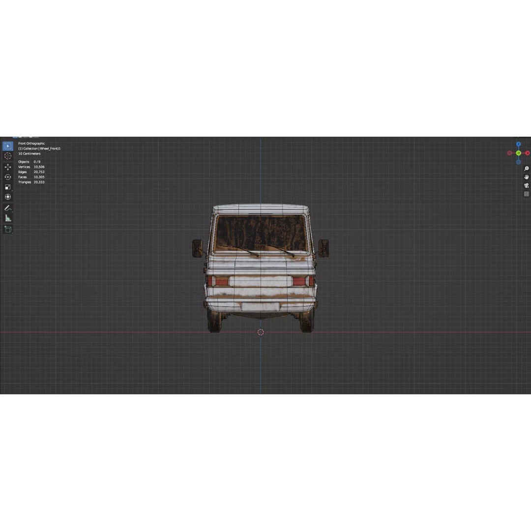 Abandoned Vehicles 3D Model – Low Poly Game Asset Pack, FBX, OBJ - View 53