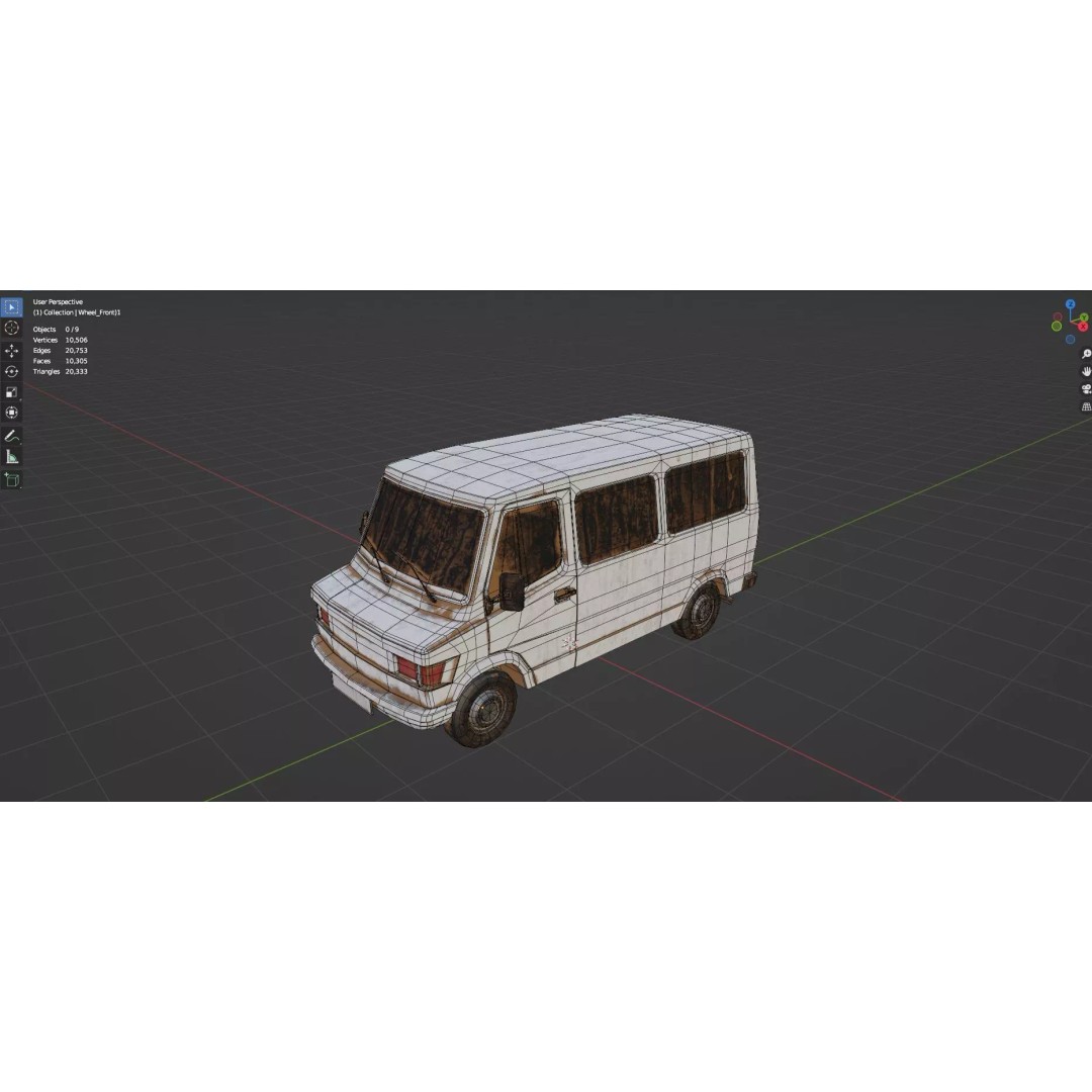 Abandoned Vehicles 3D Model – Low Poly Game Asset Pack, FBX, OBJ - View 54