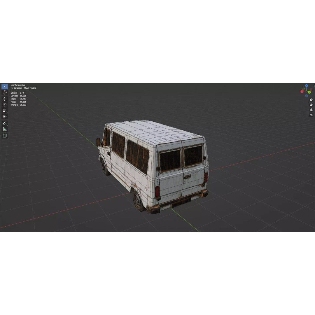 Abandoned Vehicles 3D Model – Low Poly Game Asset Pack, FBX, OBJ - View 55