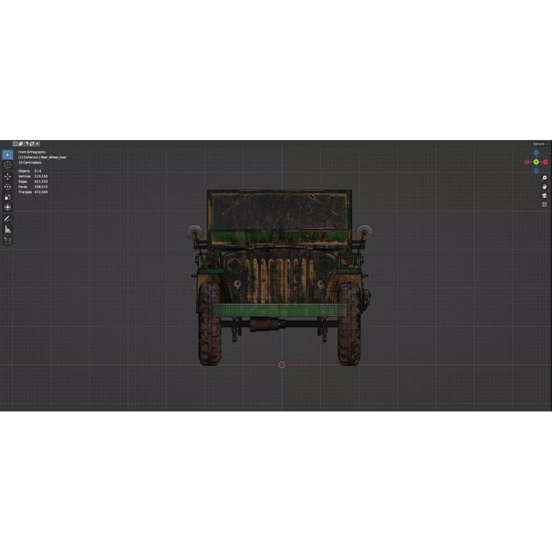 Abandoned Vehicles 3D Model – Low Poly Game Asset Pack, FBX, OBJ - View 59