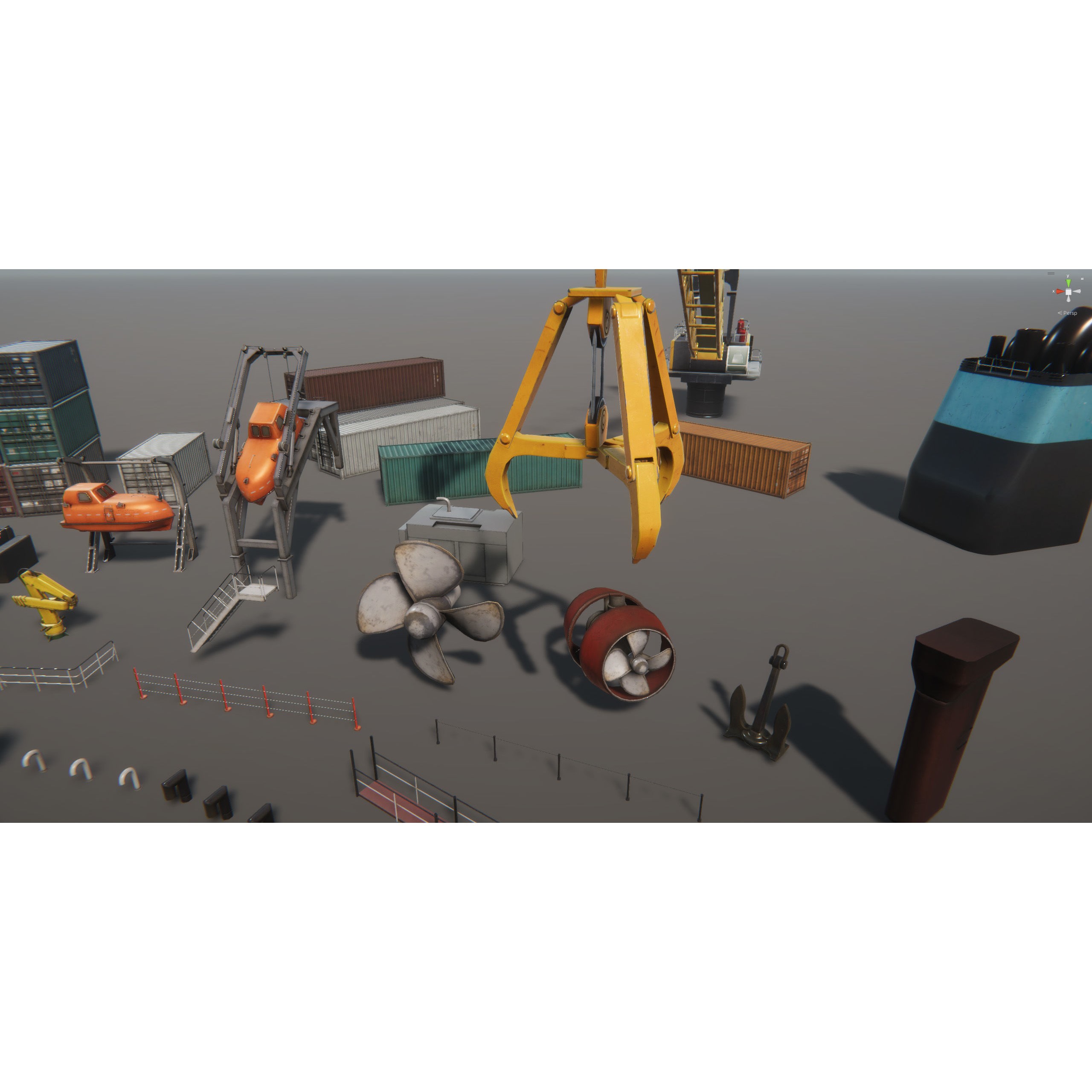 Ship Props Pack - Low-Poly Game-Ready 3D Model - View 16