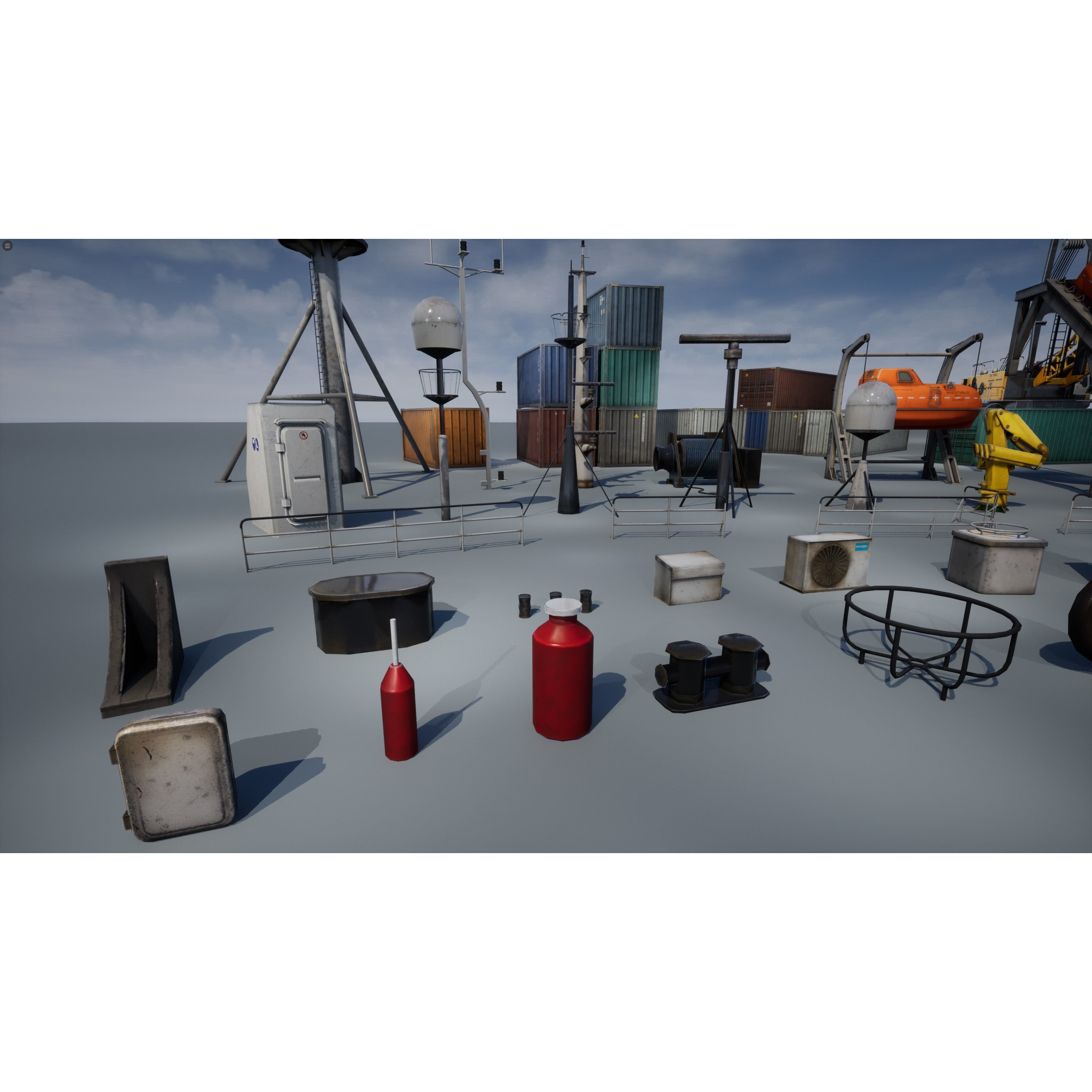 Ship Props Pack - Low-Poly Game-Ready 3D Model - View 24