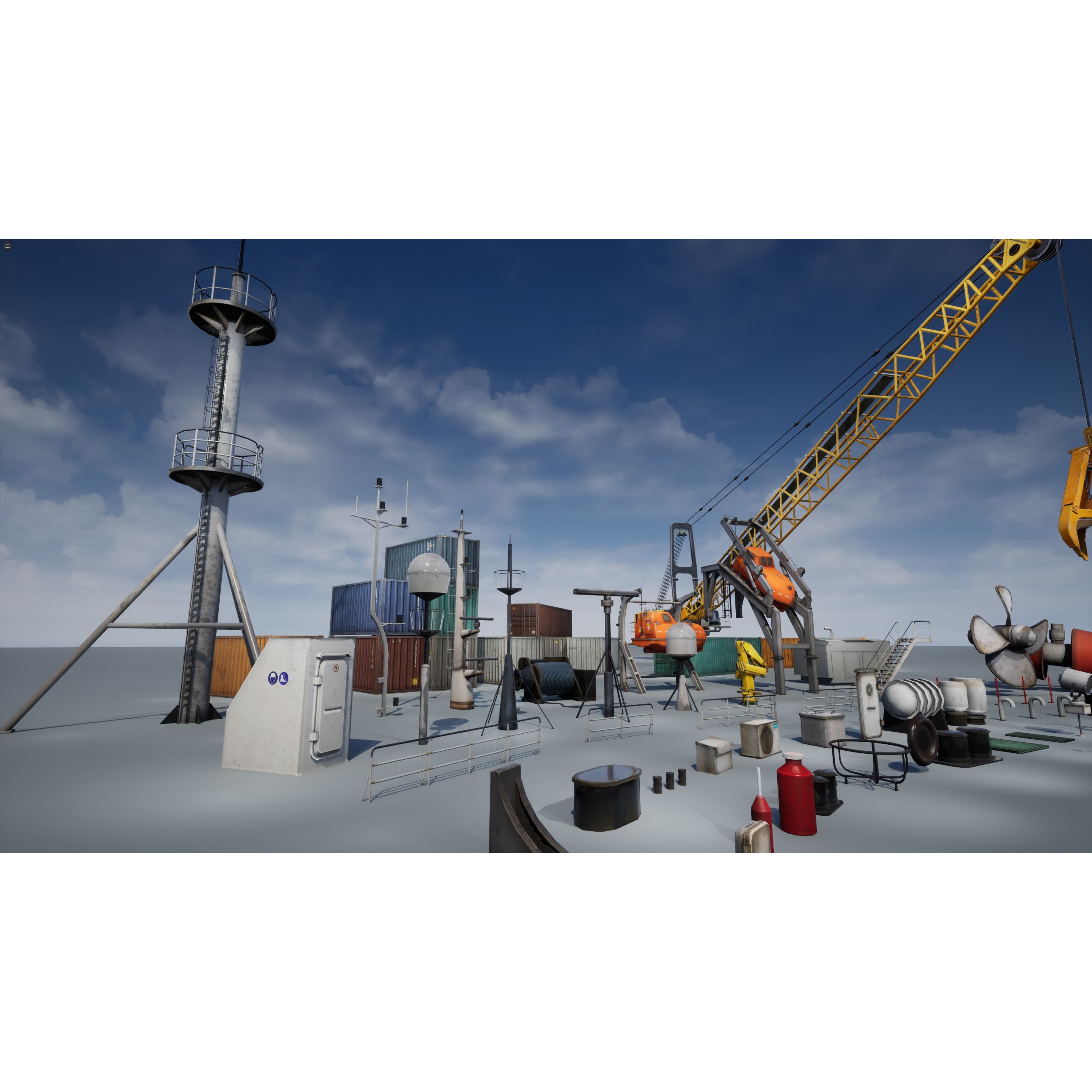 Ship Props Pack - Low-Poly Game-Ready 3D Model - View 25