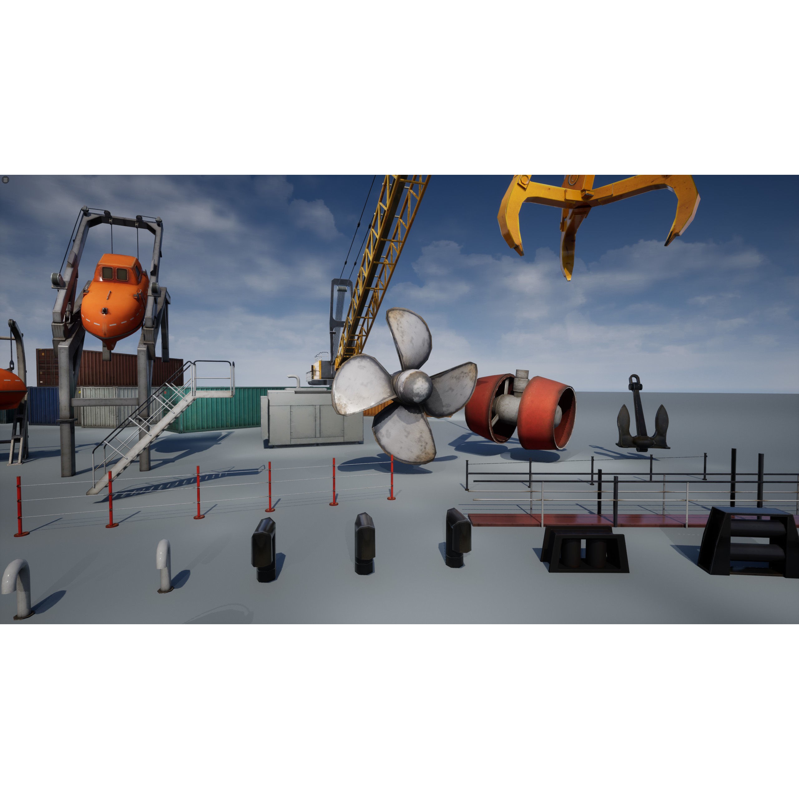Ship Props Pack - Low-Poly Game-Ready 3D Model - View 35