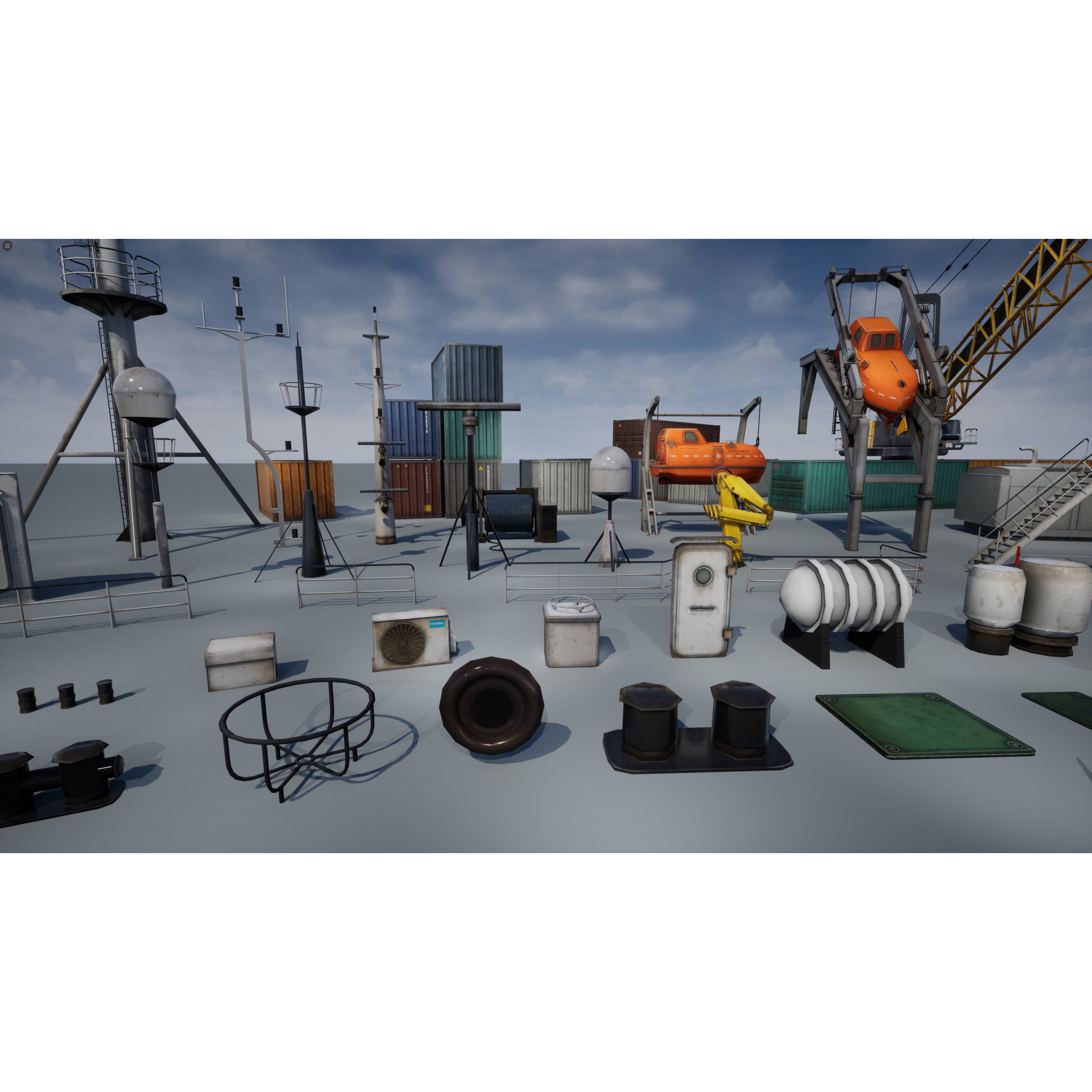 Ship Props Pack - Low-Poly Game-Ready 3D Model - View 36