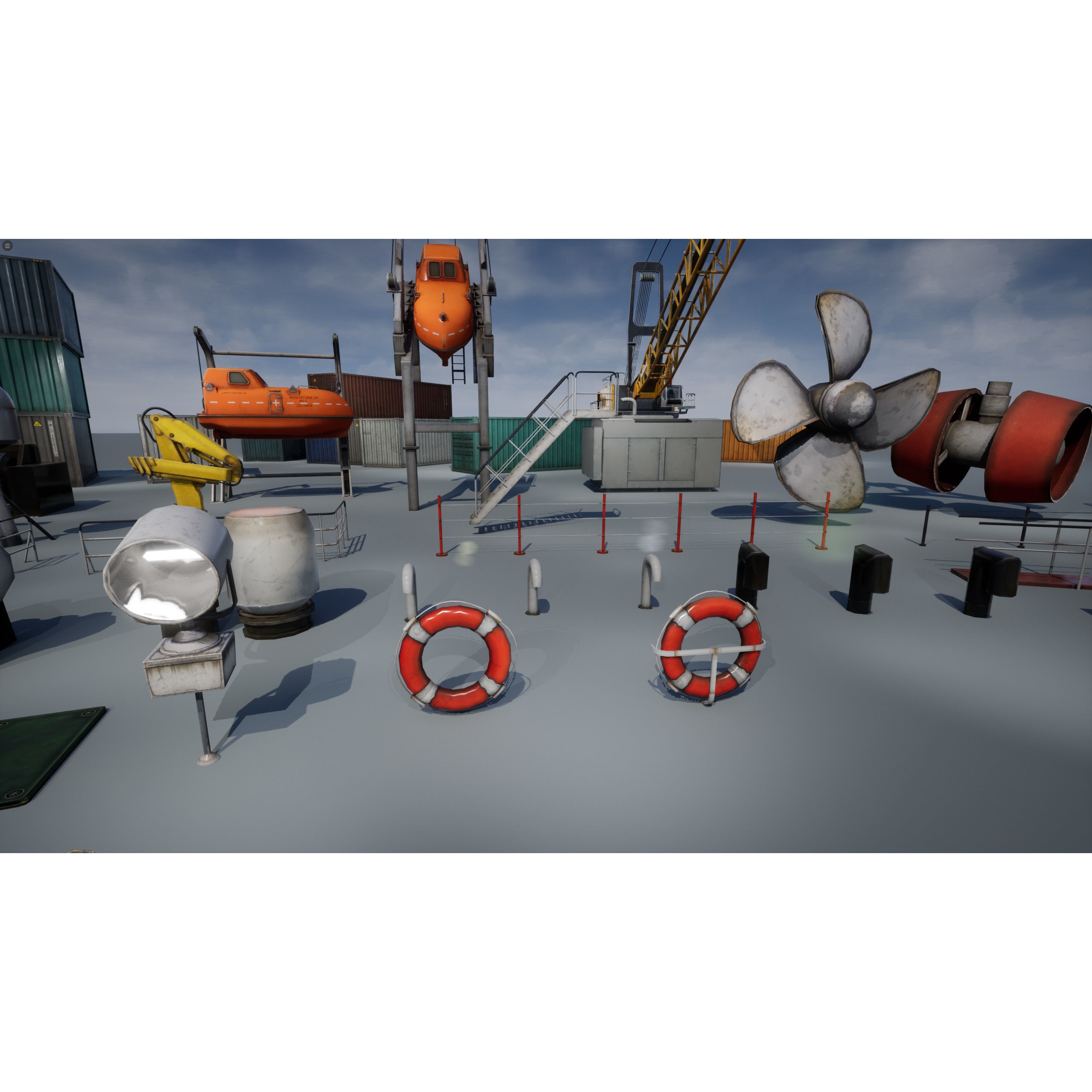 Ship Props Pack - Low-Poly Game-Ready 3D Model - View 37