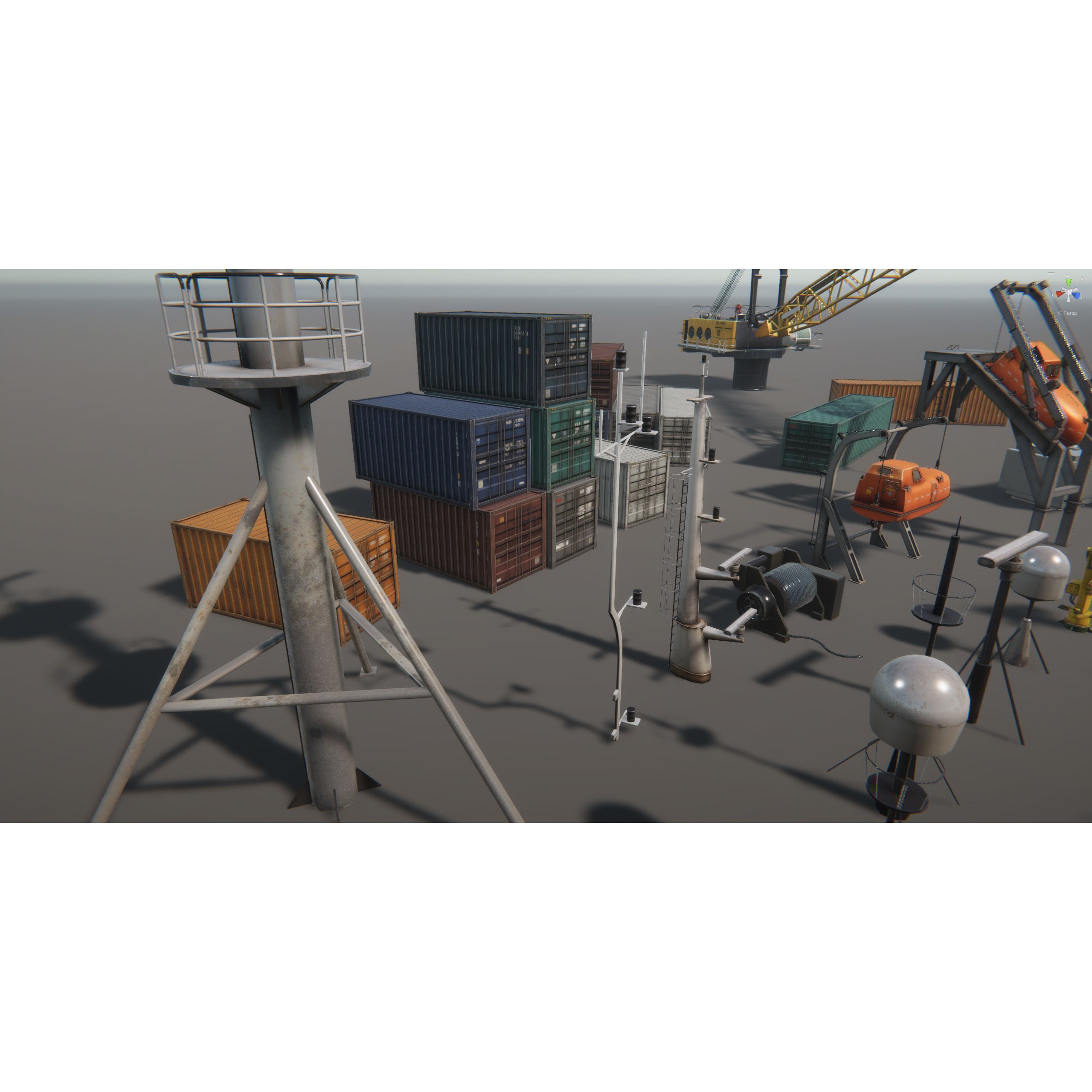 Ship Props Pack - Low-Poly Game-Ready 3D Model - View 5